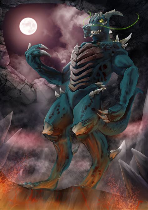 Humanoid Dragon By Lrart