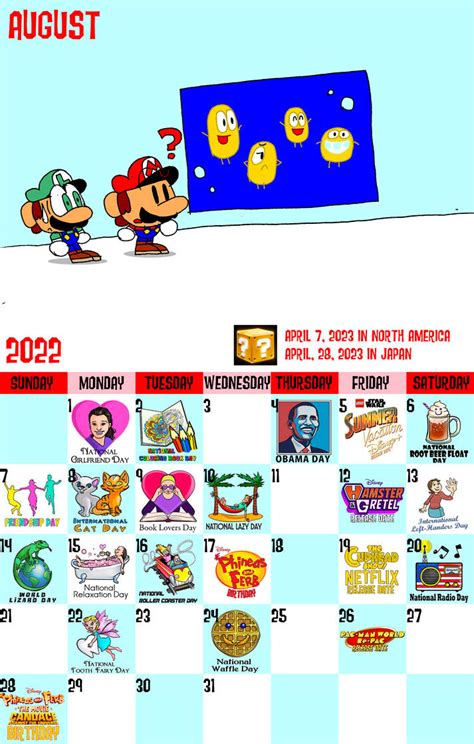 Super Mario And Minions Calendar Mayhem August By Toontrev On Deviantart