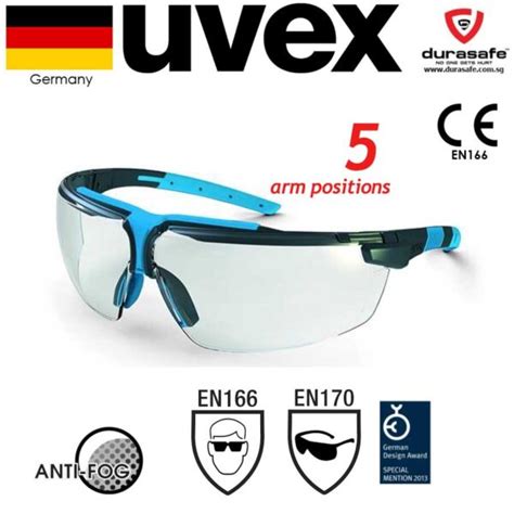 Uvex 9190275 I 3 Safety Glasses Blue Frame Clear Supravision Hc Af Len Durasafe Shop