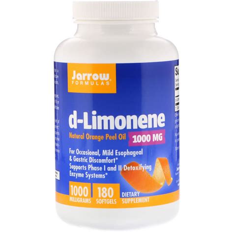 Jarrow Formulas D Limonene 1000 Mg 180 Softgels Iherb