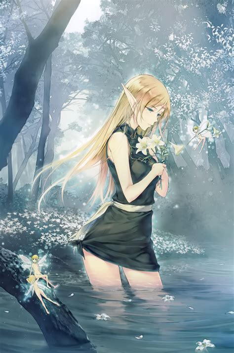 Safebooru Absurdres Ass Blonde Hair Blue Eyes Deedlit Dress Elf Fairy