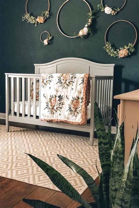 Nursery With Flower Wreath Theme Baby Bedroom Baby Boy Rooms Baby Boy