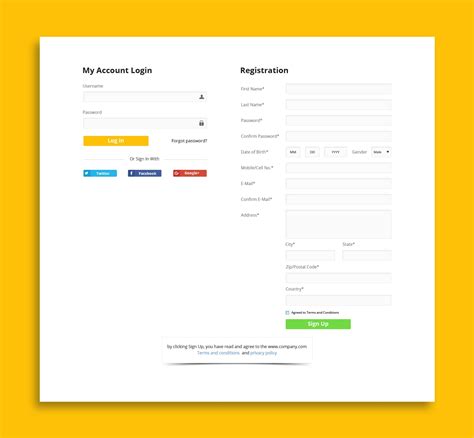 Free Css Templates For Registration Form Of Building