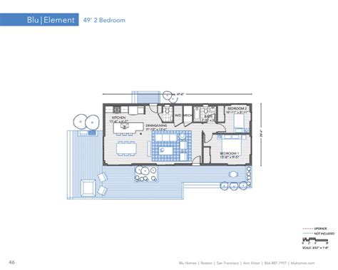 Blu Homes Element 2 Br 15 Ba Floor Plan Modernprefabs