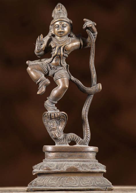 Sold Antique Brass Kalinga Krishna Statue 65 2a7 Hindu Gods