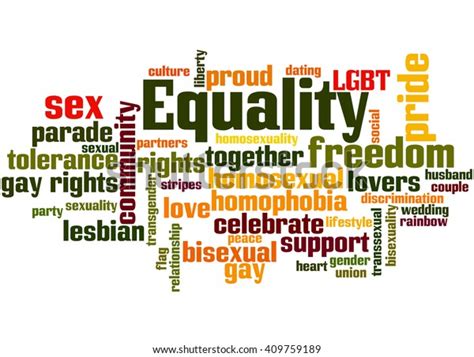 Equality Word Cloud Concept On White Stock Illustration 409759189
