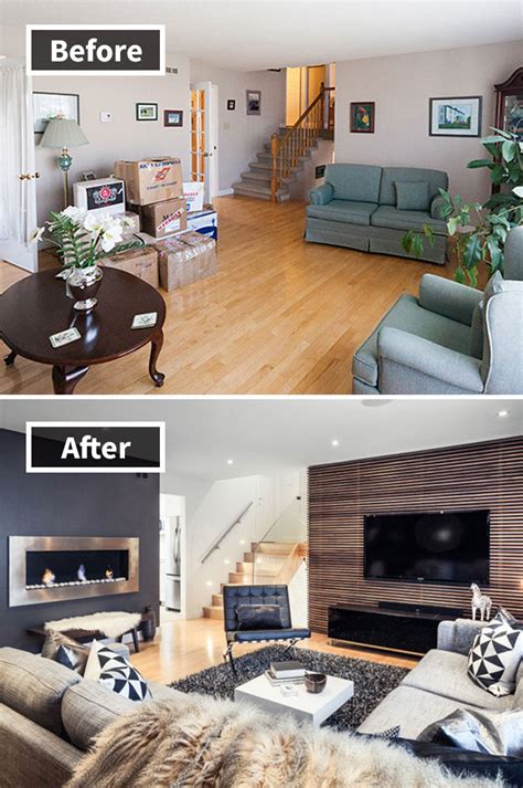 Before And After Living Room Makeovers Home Designs Inspiration