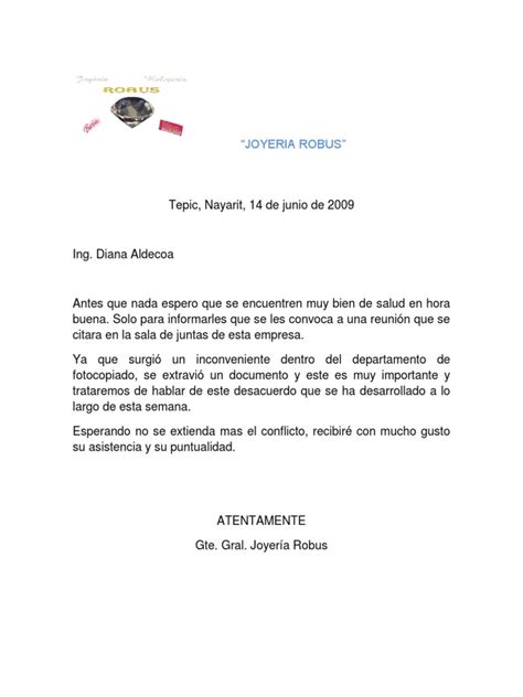 Cartas Empresariales Pdf México Agitación