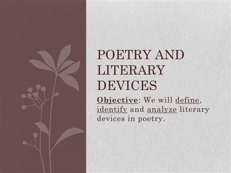 Ppt Poetry And Literary Devices Powerpoint Presentation