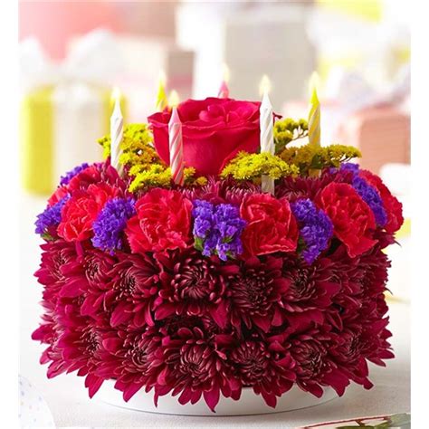 1 800 Flowers® Birthday Flower Cake® Purple Miss Daisys Flowers And Ts