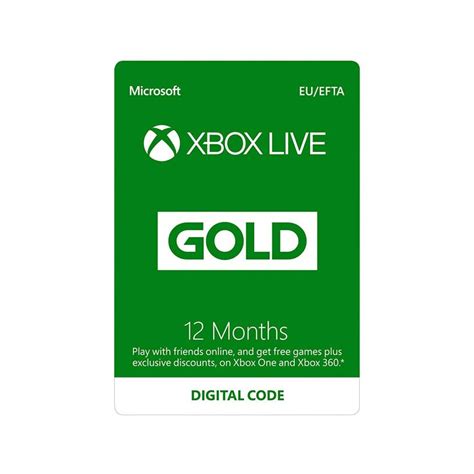 Xbox Live 12 Month Gold Membership Digital Code