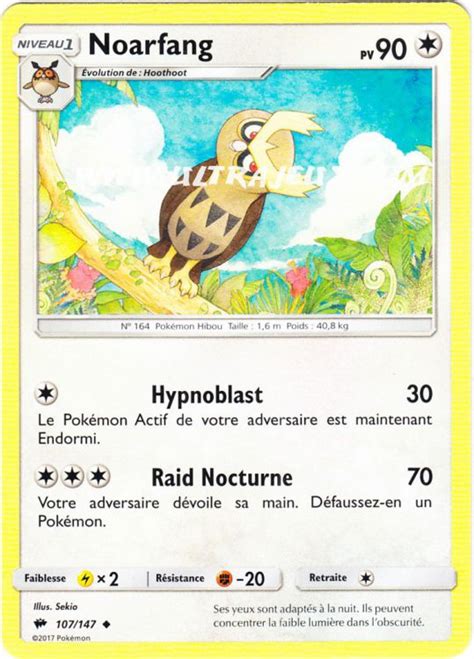 Noarfang 107178 Carte Pokémon Cartes à Lunité Français Ultrajeux