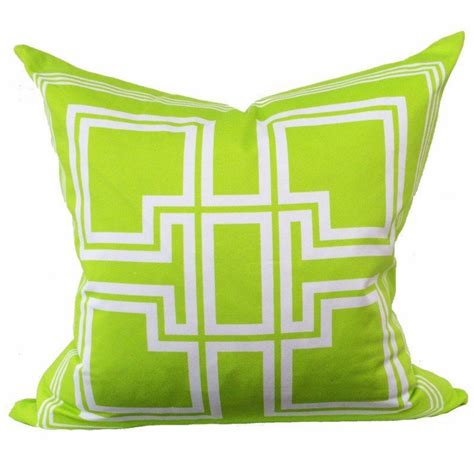 Greek Key Lime Green Pillow By The Blush Label Lime Green Pillows