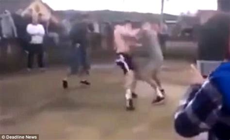 disturbing video shows brutal bare knuckle fight daily mail online