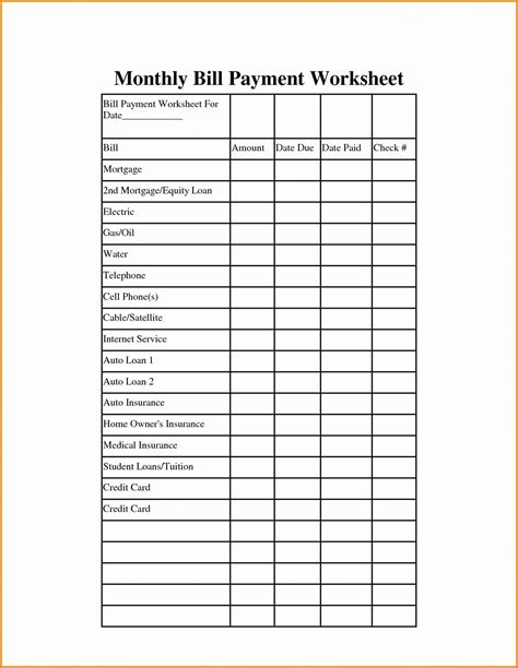 Fillable Monthly Bill Outlook Payment Calendar Template Calendar Design
