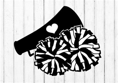 Cheerleader Svg Megaphone Svg Pom Pom Svg Cheer Mom Svg Etsy