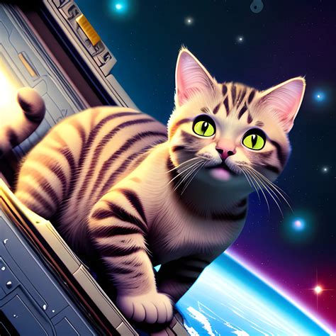 Cat In Space Cartoon 4k Arthubai