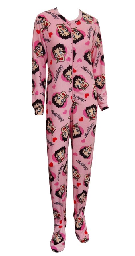 betty boop pink fleece footie onesie pajama betty boop is better than ever on these onesie
