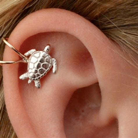 Sea Turtle Cartilage Earring Cuff Non Pierced Helix Ear Etsy