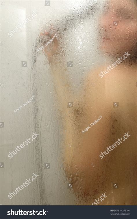 Beautiful Woman Taking Shower Behind Sweat Stock Photo Shutterstock