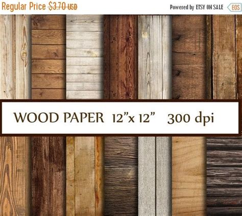 Wood Scrapbook Paper Digital Scrapbook Paper Digital Papers Digital