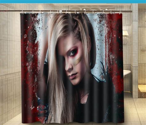 Avril Lavigne Photos Art Fashion Shower Curtain 180x180cm Waterproof