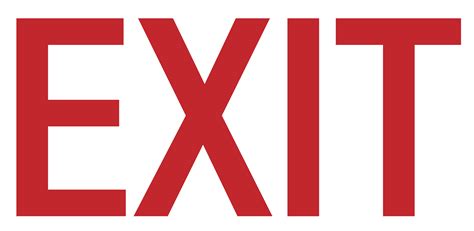 Emergency Exit Sign Vector Clipart Best
