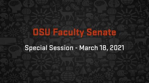 Osu Faculty Senate Special Session March 18 2018 Osu Mediaspace