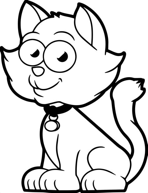 The joy of coloring in the whole page, following the lines and bringing life to simple cat drawings are real achievements for kids. Cat Coloring Pages - ColoringBay