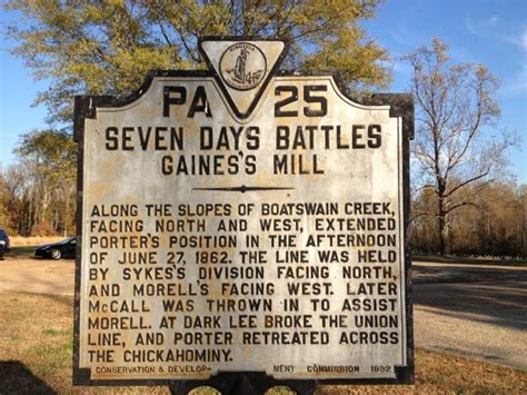 Gaines Mill Battlefield Richmond National Battlefield Park Civil
