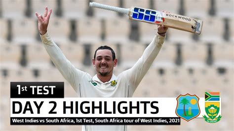 West Indies Vs South Africa 1st Test Day 2 Highlights 2021 Wi Vs Sa