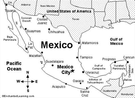 Map Of America And Mexico