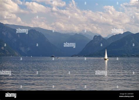 Lake Traun Traunsee In Upper Austria Landscapes Stock Photo Alamy