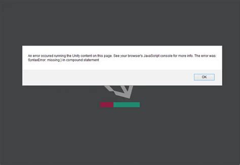 Solucionar Un Error Que Se Produjo Al Ejecutar El Contenido De Unity En