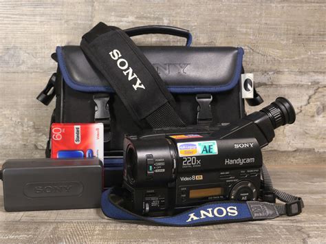 Sony Handycam Set 220x Zoom Complete Dark Mode Video8 Camera Etsy