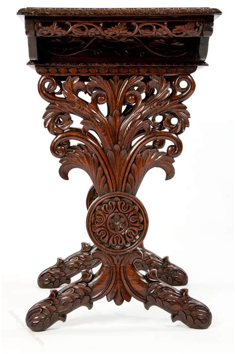 A Fine Quality 19th Century Rosewood Carved Table Antiques Atlas