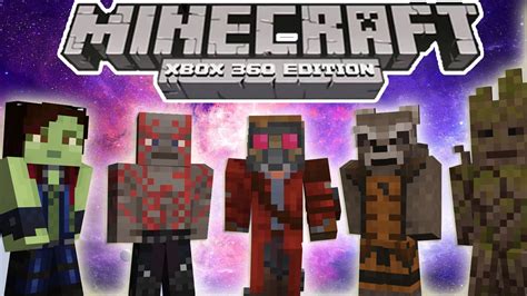 Minecraft Xbox 360ps3 Guardians Of The Galaxy Skin Pack