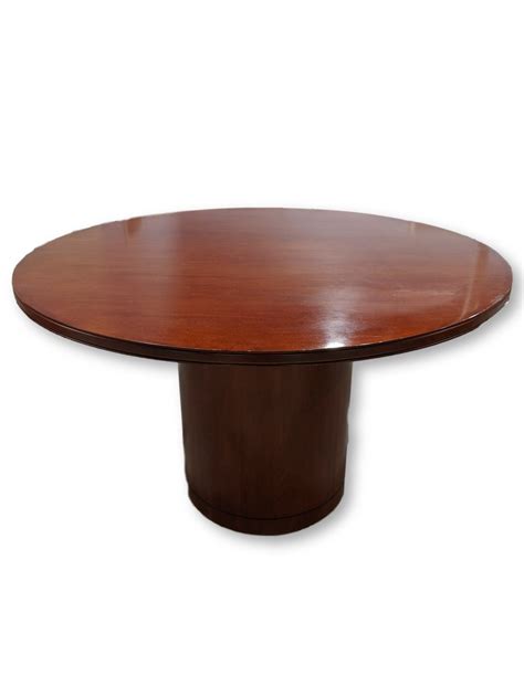Cherry 48 Round Solid Wood Cherry Conference Meeting Table
