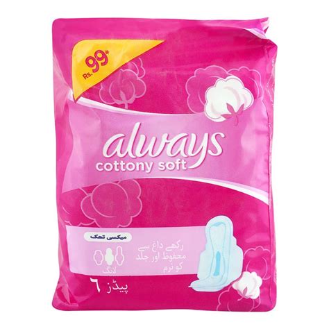 Order Always Cotton Soft Maxi Thick Long 6 Pads Online At Best Price