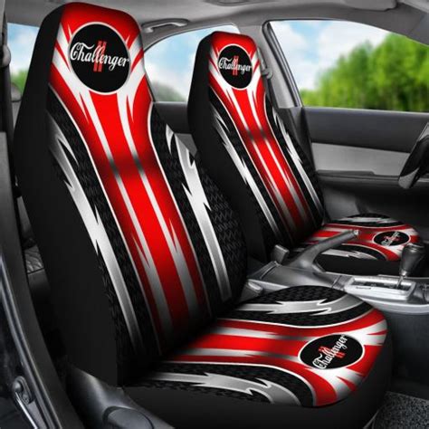 2 Front Dodge Challenger Seat Covers Red With Free Shipping My Car My