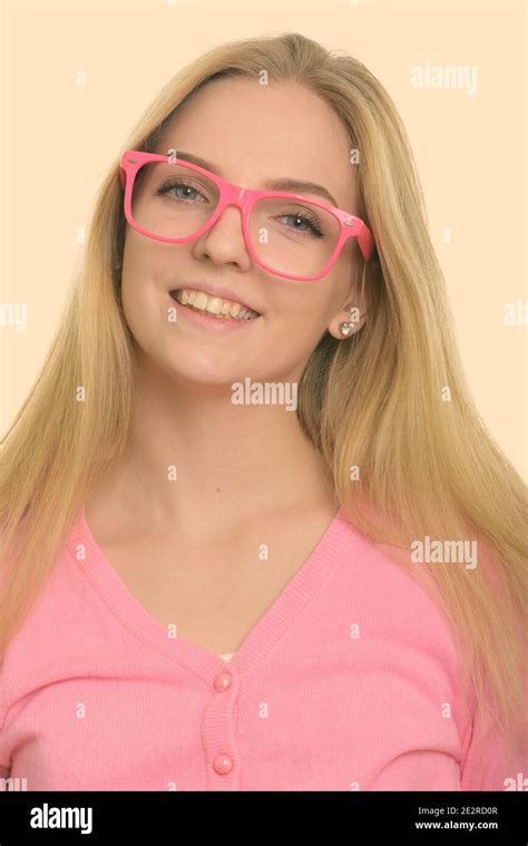 Blonde Wearing Glasses Hi Res Stock Photography And Images Alamy