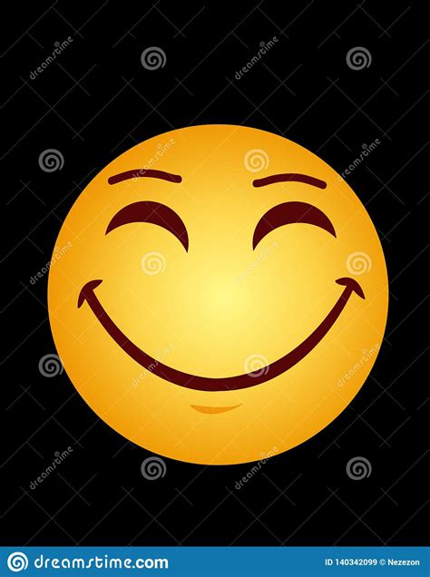 Modern Yellow Laughing Happy Smile Stock Vector Illustration Of Sign