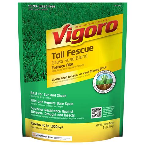Vigoro 3 Lb Grass Tall Fescue Seed 52213 The Home Depot