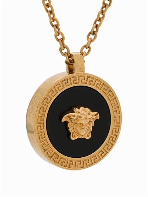 Versace Pendant Necklace In Metallic For Men Lyst