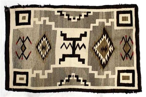 Historic Navajo Storm Pattern Navajo Rug For Sale