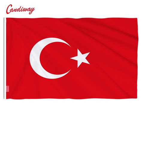 90 X 150cm Turkey Flag Banner Hanging National Flags Turkish Home Decoration Buy At The Price