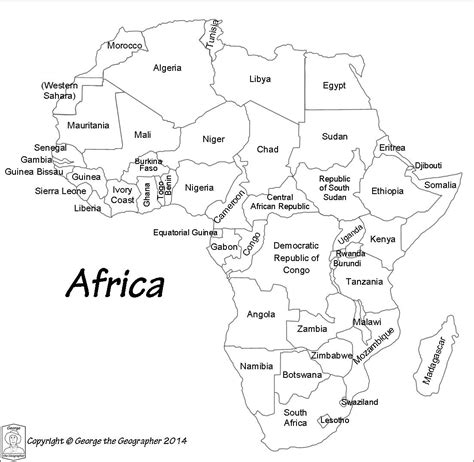 Blank Map Of Africa Pdf Map Of Africa
