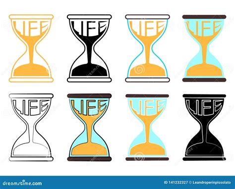 Life Hourglass Colored Stock Vector Illustration Of Logo 141232327