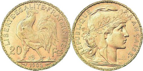 Combien Vaut Une Pièce De 10 Francs En Argent - La pièce d'or de 20 Fcs or Coq Marianne 1905.