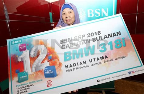 Ssp bsn atau sijil simpanan premium di bank simpanan nasional merupakan produk simpanan bsn yang unik sejak tahun 1978. SSP BSN tawar cabutan RM1 juta Jan-Nov 2019, Disember RM2 ...